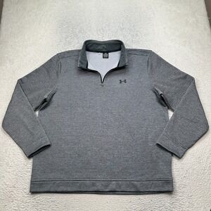 Under Armour Golf Sweater Long Sleeve Pullover 1/4 Zip Size XXL 1373674 Storm